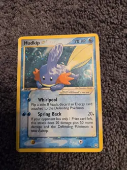 Pokemon Mudkip Holo Rare Basic Card 70 HP 107/109 EX Team Rocket Returns - Image 1