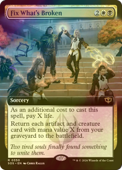 Fix What's Broken - FOIL (Extended Art) NM MTG - Secrets of Strixhaven - Image 1