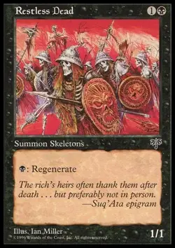 MTG Magic the Gathering Restless Dead (138/351) Mirage Skeleton LP BULK DISCOUNT - Image 1