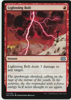 Lightning Bolt 117 Uncommon Double Masters 2022 Foil Near Mint - Image 2