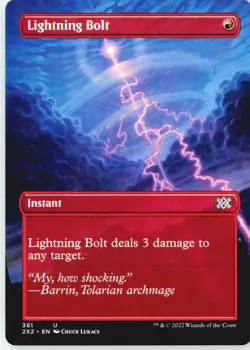 Lightning Bolt (Borderless) 361 Uncommon Double Masters 2022 Lightly Played - Image 2