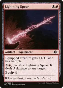 Lightning Spear 134 Common Modern Horizons 2 Foil Near Mint - Image 1