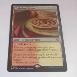 Turbulent Steppe Commander Secrets of Strixhaven MTG - Image 1