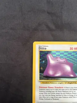 Pokemon TCG Ditto Fossil 3/62 Holo 1999-2000 Wizards Base Set - Image 2
