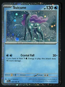 Suicune (Cosmos Holo) 026/094 Phantasmal Flames LP w/ SWIRL 🌀 Pokemon TCG - Image 1