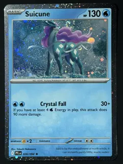 Suicune (Cosmos Holo) 026/094 Phantasmal Flames NM w/ SWIRL 🌀 Pokemon TCG - Image 3