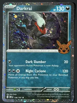 SWIRL 🌀💫 Darkrai 136/197 Cosmos Holo NM Pokemon Trick Or Trade - Image 1
