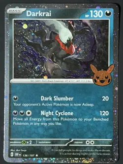 SWIRL 🌀💫 Darkrai 136/197 Cosmos Holo NM Pokemon Trick Or Trade - Image 2