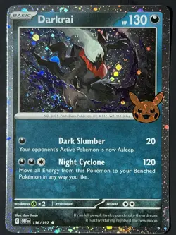 SWIRL 🌀💫 Darkrai 136/197 Cosmos Holo NM Pokemon Trick Or Trade - Image 3
