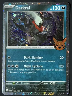 SWIRL 🌀💫 Darkrai 136/197 Cosmos Holo NM Pokemon Trick Or Trade - Image 4