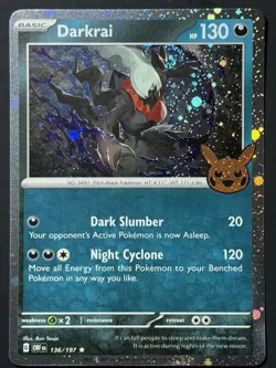 SWIRL 🌀💫 Darkrai 136/197 Cosmos Holo NM Pokemon Trick Or Trade - Image 4
