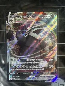Pokemon TCG Aggron VMAX 097/172 SWSH Brilliant Stars Full Art Ultra Rare Holo - Image 1