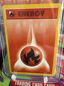 Pokemon TCG Base Set Shadowless Fire Energy, Never Played, NM! - Image 1