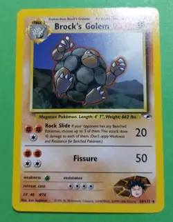 Brock's Golem 020/132 Gym Heroes Regular Pokemon, LP - Image 1