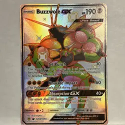 Pokemon Buzzwole GX Hidden Fates Shiny Vault SV68/SV94 Full Art Holo 190HP - Image 1