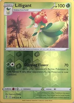 Lilligant 010/203 Rare Evolving Skies Pokemon Reverse Holo Near Mint - Image 1
