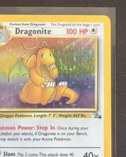 Pokemon TCG Dragonite Fossil 4/62 Holo Rare LP+/MP - Image 5