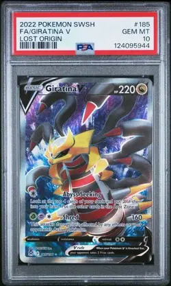 Pokemon 2022 Giratina V Lost Origin Full Art Holo Rare 185/196 PSA 10 - Image 1