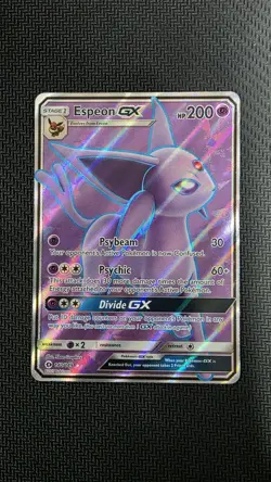 Pokemon Espeon GX 140/149 Sun & Moon Ultra Rare Full Art Holo GX English 200 HP - Image 1