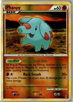 Phanpy 66/95 Common Call of Legends Pokemon Reverse Holo Near Mint - Image 1