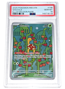 Pokemon Mega Evolution ~ SHUCKLE ~ PSA 10 ~ Illustration Rare 136/132 - Image 1