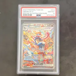 Pokemon Greninja ex 214/167 Twilight Masquerade Rare Holo PSA 10 - Image 1