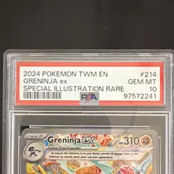 Pokemon Greninja ex 214/167 Twilight Masquerade Rare Holo PSA 10 - Image 2