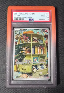 Pokemon Litten 167 Temporal Forces PSA 10 GEM MINT - Image 1