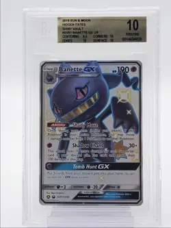 BANETTE GX 2019 POKEMON SM HIDDEN FATES SHINY VAULT RARE 28/168 BGS 10 Q6438 - Image 1
