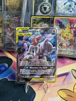 POKEMON MEWTWO AND MEW GX BLACK STAR PROMO SM191 HOLO NM - Image 1