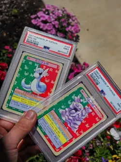 Pokemon Topsun Blue Back Dratini & Grimer Psa 9 - Image 1