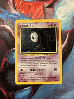 Pokemon TCG Unown A 14/75 Neo Discovery Unlimited Holo Rare - Image 1