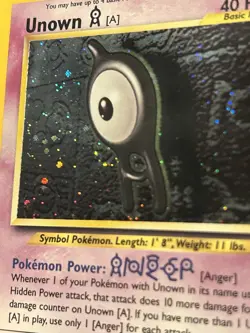 Pokemon TCG Unown A 14/75 Neo Discovery Unlimited Holo Rare - Image 2