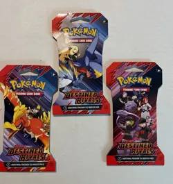 Lot Of 3 Pokemon TCG Scarlet & Violet Destined Rivals BRAND NEW Booster Packs - Image 1
