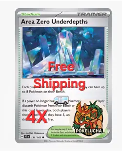 4x Area Zero Underdepths 131/142 x4 - Stellar Crown - Pokemon TCG - Playset - Image 1