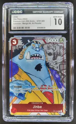 2022 ONE PIECE JINBE MANGA ALT ART ST01-005 CGC 10 A PT - Image 1