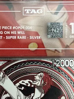 TAG 10 Shanks Silver SP One Piece OP09-004 Alt Art English. - Image 4