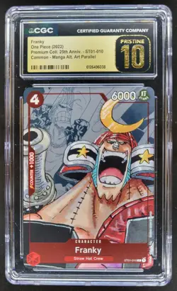 2022 ONE PIECE FRANKY MANGA ALT ART ST01-010 CGC 10 PRISTINE A PT - Image 1