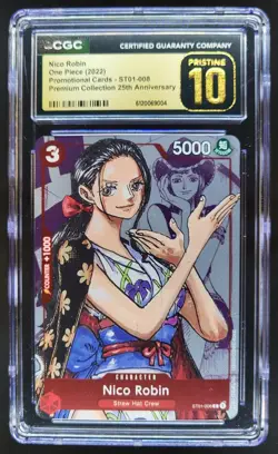 2022 ONE PIECE NICO ROBIN PROMO ST01-008 CGC 10 PRISTINE A PT - Image 1