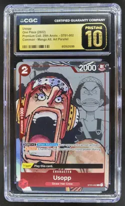 2022 ONE PIECE USOPP PROMO 25TH ST01-002 CGC 10 PRISTINE A PT - Image 1