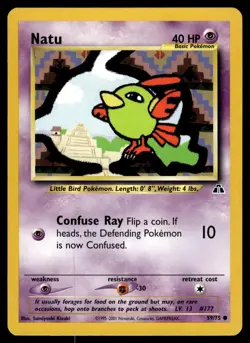 Natu 59/75 Common Neo Discovery Pokemon DMG - Image 1