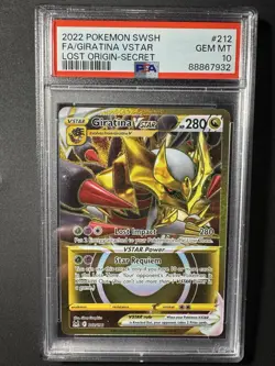 Pokemon Giratina VSTAR #212/196 Lost Origin Secret Rare PSA 10 Gem MT - Image 1