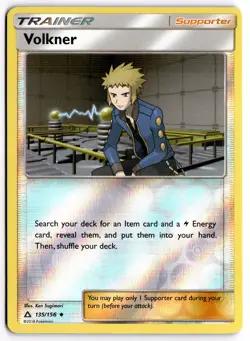 Pokemon TCG Volkner 135/156 SM - Ultra Prism Uncommon Reverse Holo - Image 1