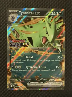 Tyranitar ex 064/131 Prismatic Evolutions Stamped Promo Near Mint NM Pokemon TCG - Image 1