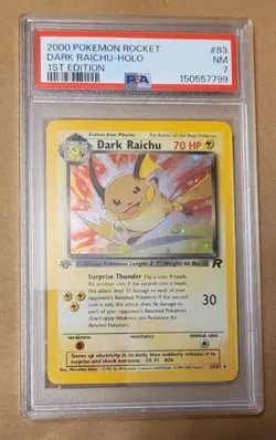 2000 Pokemon Rocket Dark Raichu-Holo 1st Edition #83 - Image 1