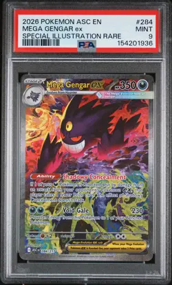 2026 POKEMON ASC EN-ASCENDED HEROES #284 MEGA GENGAR EX PSA 9 - Image 1