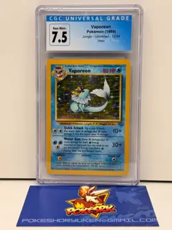 Pokemon 1999 CGC 7.5 Jungle Unlimted Vaporeon Holo 12/64 - Image 1