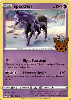 SPECTRIER 081/196 HOLO R LOST ORIGIN TRICK OR TRADE BOOSTER POKEMON HOLO MP - Image 1