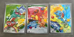 Pokemon First Partner Illustration Collection Series 1 Kanto Gen 1 Starters Set - Image 1