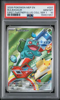 Charmander 038 + Squirtle 039 + Bulbasaur 037 - Pokemon First Partner PSA 10 #9 - Image 5